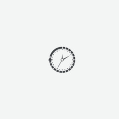 Clock icon, stopwatch symbol, timer sign designs
