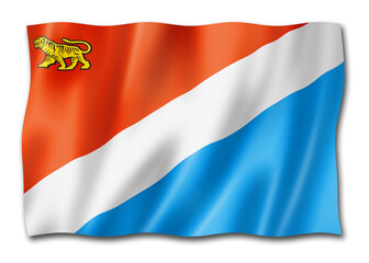 Obraz premium Primorsky state - Krai - flag, Russia