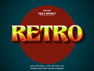 Retro 3d editable text effect with old texture