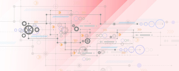 abstract background image, high tech technology circuit board concept and digital network
