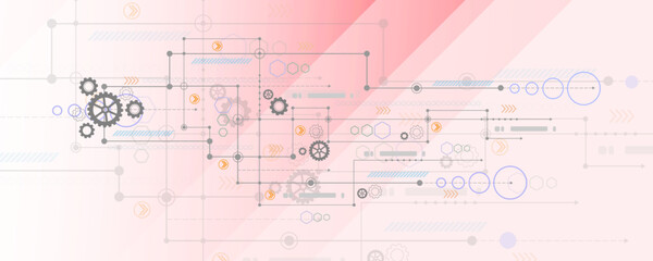 abstract background image, high tech technology circuit board concept and digital network