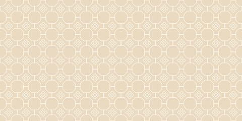 Background pattern with ornament on beige background in retro style. Seamless pattern, texture. Vector illustration