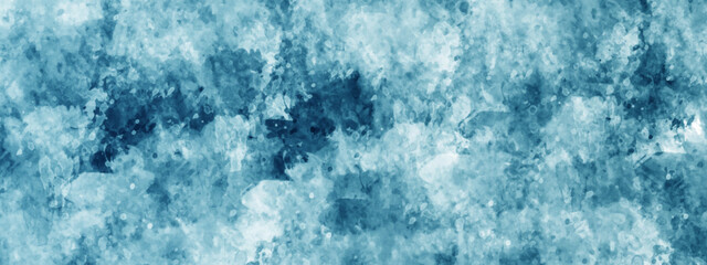 Blue watercolor background with abstract cloudy sky concept. Abstract blue watercolor background handprint colorful gradient ink. Blue sky background with clouds.