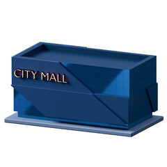 city mall building 3d illustration