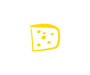 Cheese, dairy and milk product, logo design. Food and meal, cheese factory and dairy farm, vector design and illustration