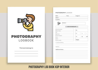 Photography Log Book KDP Interior