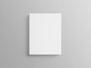 Realistic Blank Soft Cover Book Mockup Isolated on White Background from Flat-lay View