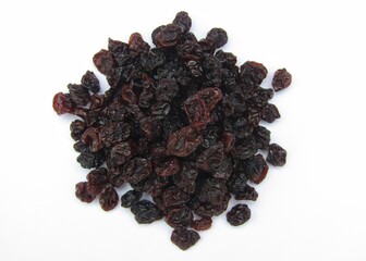 Dried Blackcurrant isolated on white background 