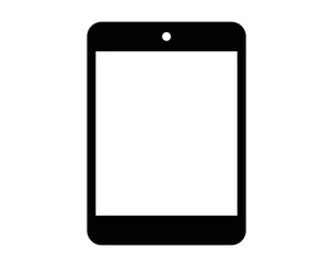 シンプルなシルエットのイラスト　タブレット © meg_saiki
