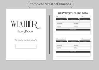 Weather Log Book and KDP Interior
