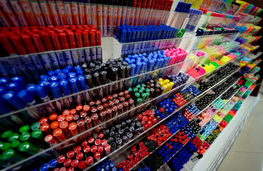 Obraz premium Background of lots assorted colorful marker pen set