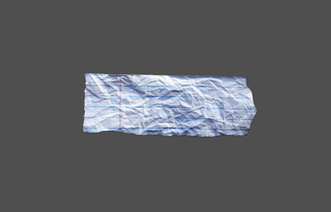 torn crumpled paper on plain background