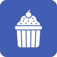 Muffin Multicolor Round Corner Glyph Inverted Icon