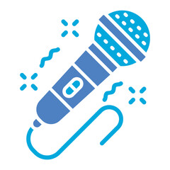 Microphone Glyph Two Color Icon