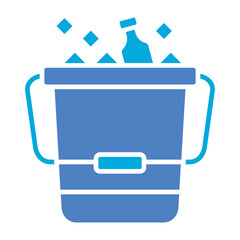 Ice Bucket Glyph Two Color Icon