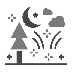 Night Greyscale Glyph Icon