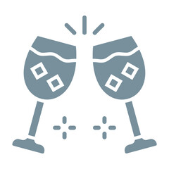 Cheers Multicolor Glyph Icon