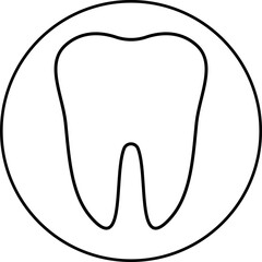 Tooth line icon vector. Medical Tooth symbol illustration