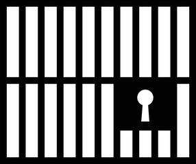 Jail, prison icon vector on white background