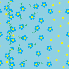 Floral pattern for printing. Repeat pattern of flowers for fabric