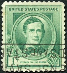 USA - 1940: shows Stephen Collins Foster (1826-1864), Great Americans Composers, 1940