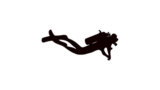 Diver silhouette