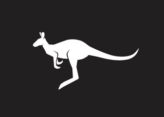  simple kangaroo vector logo illustration