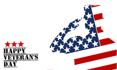 Veterans day with copy space vector art , and can be used for indepedence day of American background, poster, sticker, and wall art.
