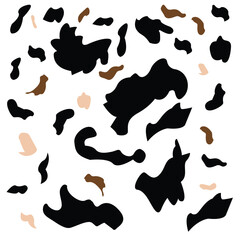Cow print pattern vector