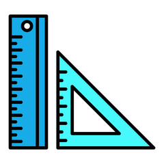 Ruler Filled Line Icon
