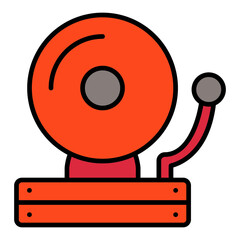 School Bell Filled Line Icon