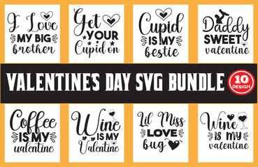 Fototapeta premium Valentine's day svg design bundle