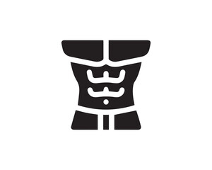 Abdominals flat vector icon design