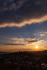 Fototapeta premium Sunset over Königstein im Taunus