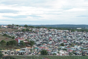 Overview of Pleiku city from above, Gia Lai, Vietnam