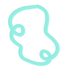 tiffany blue acrylic oil paint brush style  element aesthetic asymmetric shape png vector file