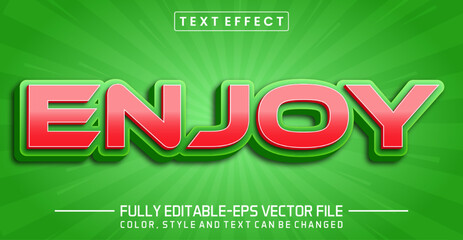 Editable Enjoy text style effect - text style Concept
