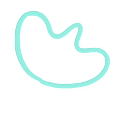 acrylic oil paint style graphic with aesthetic hand draw shape 