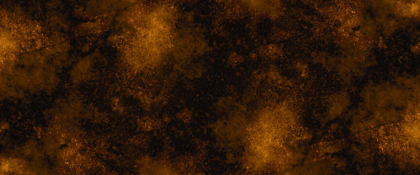 Abstract sun clouds weather. Golden warm abstract sunny background. Digital painting of gold texture background. Watercolor background with grunge. Glowing golden particles on foil background.
