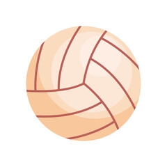 Volleyball ball isolated on white background. Vector illustration.