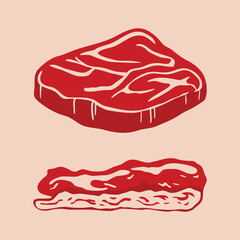 illustration of cut meat