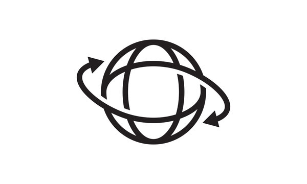 creative globe logo design vector illustration