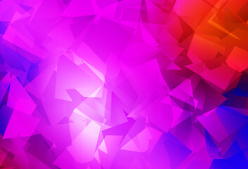 Light Pink, Red vector low poly background.