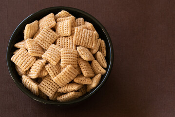 Rice Crisps Cereal in a Bowl