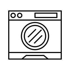 laundry machine line icon