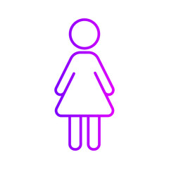 woman silhouette gradient icon