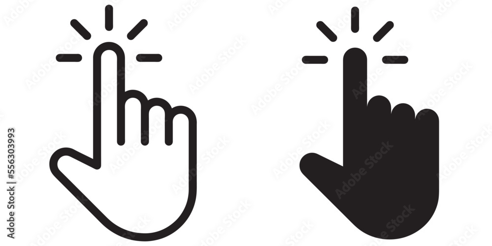 Poster ofvs275 outlinefilledvectorsign ofvs - cursor vector icon . click sign . pointing hand symbol . mous