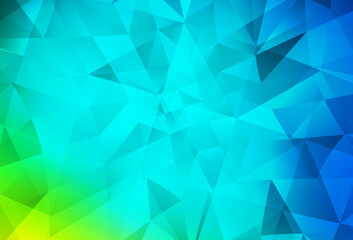 Light Blue, Green vector abstract mosaic background.