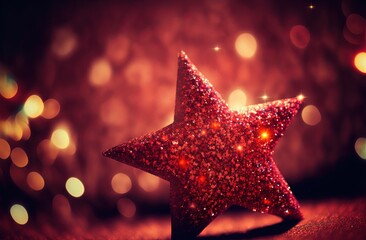 illustration abstract background of glitter glow star light with bokeh 