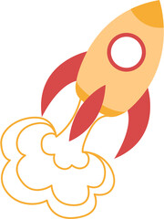 a rocket flies into space, a rocket that flies, rocket PNG